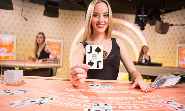 Live blackjack eksempel fra LeoVegas